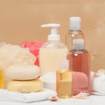 ilustrasi sabun cair dan sabun batang