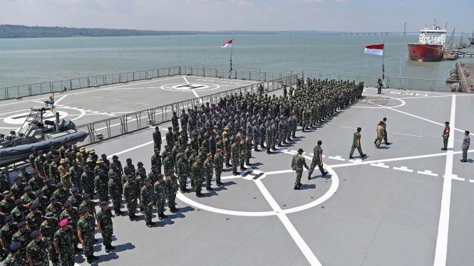 ilustrasi latihan gabungan TNI