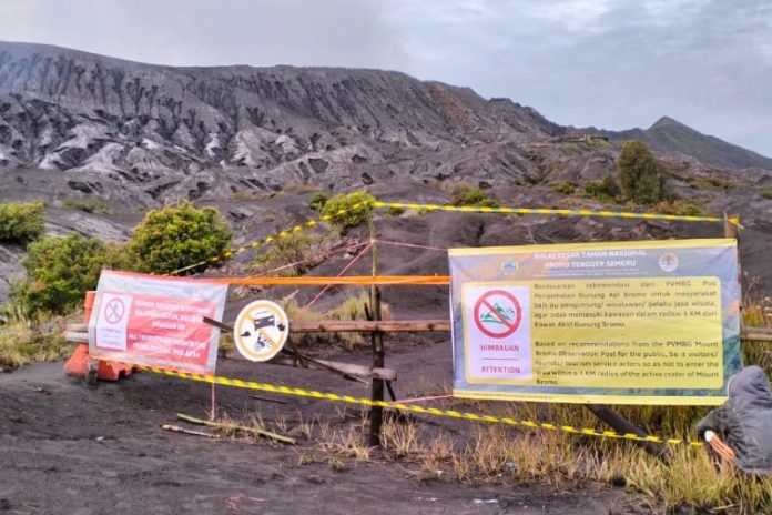 Imbauan peningkatan aktivitas vulkanik Gunung Bromo.