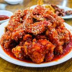 ilustrasi ayam pedas korea