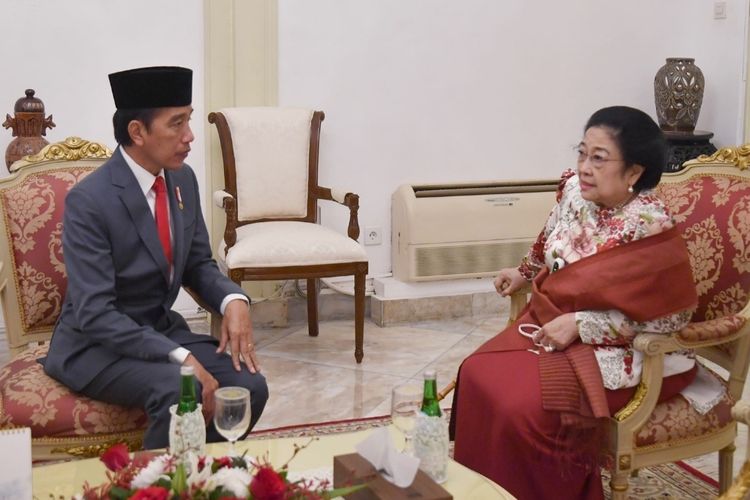 Presiden Joko Widodo dan Ketua Umum PDIP Megawati Soekarnoputri