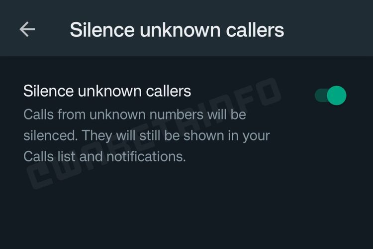 WhatsApp akan Bisukan Telepon dari Nomor Tak Dikenal