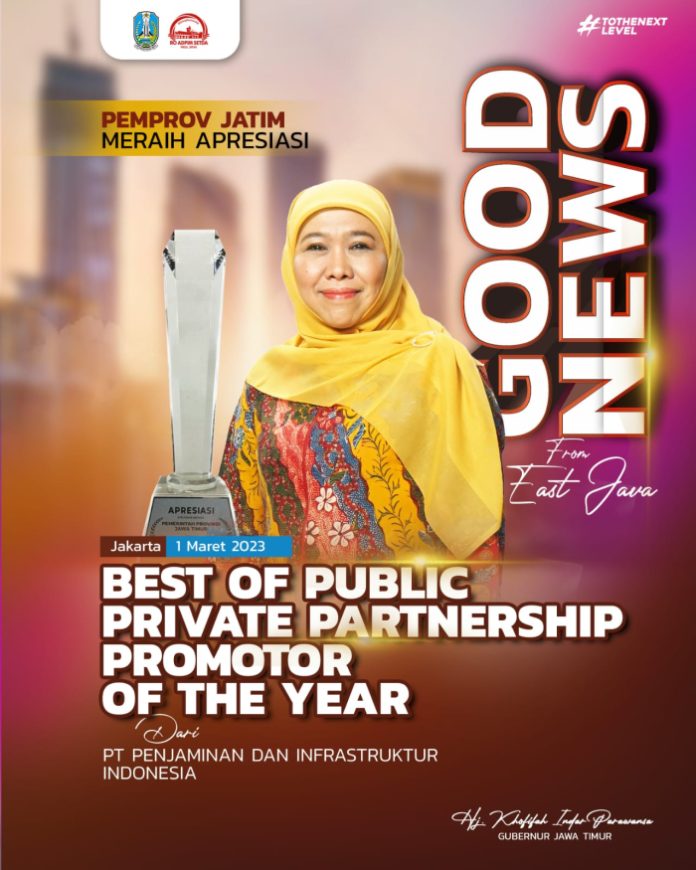 Jatim Raih Penghargaan The Best of Public Private Partnership Promotor of The Year