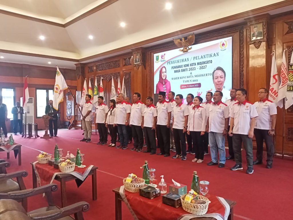 Jelang Porprov, Pengurus KONI Kota Mojokerto Resmi Dilantik Periode 2023 - 2027.