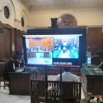 Sidang kasus Kanjuruhan dengan terdakwa Abdul Haris di Pengadilan Negeri Surabaya, Jawa Timur, Kamis (9/3/2023)