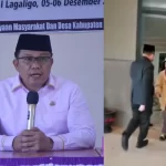 Ketua DPRD Kabupaten Luwu Timur, Aripin tolak jabat tangan dengan salah satu warga