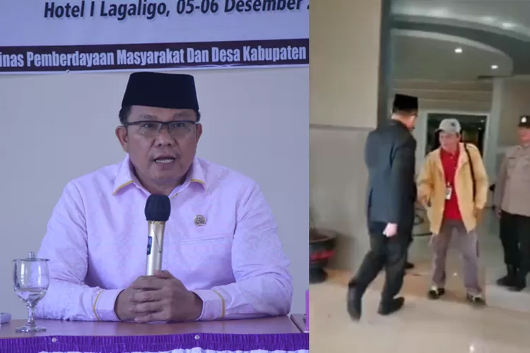 Ketua DPRD Kabupaten Luwu Timur, Aripin tolak jabat tangan dengan salah satu warga
