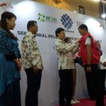 Seremonial pelepasan peserta pilot project IJC Program di Balai Besar Pengembangan Latihan Kerja Bekasi (20/3/2023).