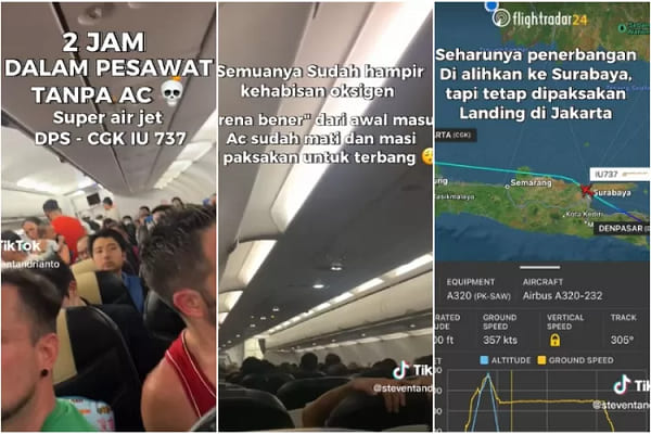 AC Pesawat Super Air Jet Mati