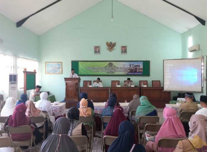 Acara pembinaan pasca haji bagi jamaah haji tahun lalu. Foto : Depag Kota Mojokerto