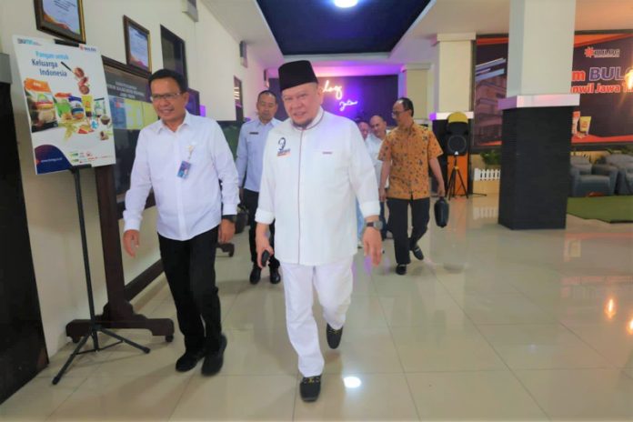 Ketua DPD RI, AA LaNyalla Mahmud Mattalitti, kunjungi Kantor Bulog Jatim, Selasa (28/3/2023).