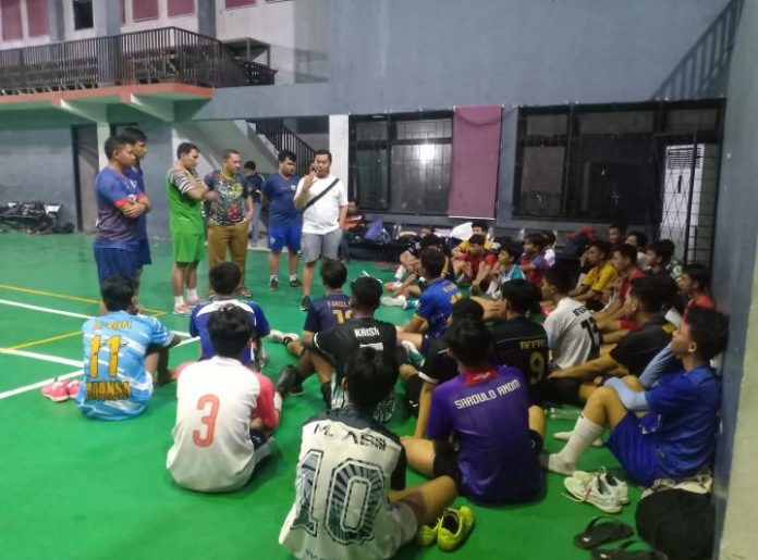 Latihan futsal Porprov Kabupaten Mojokerto. Foto : Askab PSSI Kabupaten Mojokerto