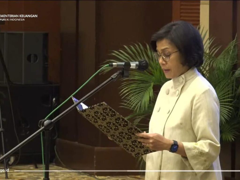 Menteri Keuangan (Menkeu) Sri Mulyani Indrawati lantik dua pejabat baru