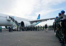 Garuda Indonesia Terbangkan 2.115 Pasukan Perdamaian Indonesia ke Lebanon dan Kongo