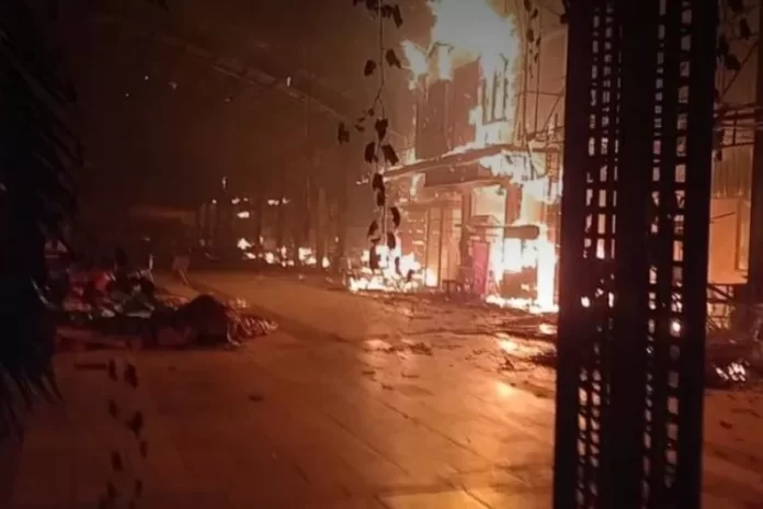 kampung coklat kebakaran