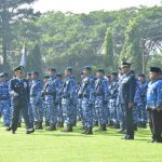 Upacara HUT Ke-77 TNI Angkatan Udara Di Lanud Muljono