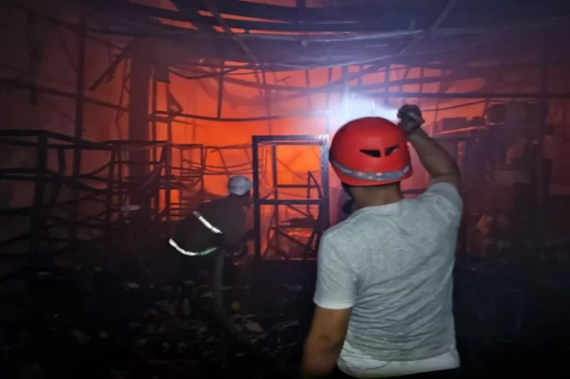 kampung coklat kebakaran