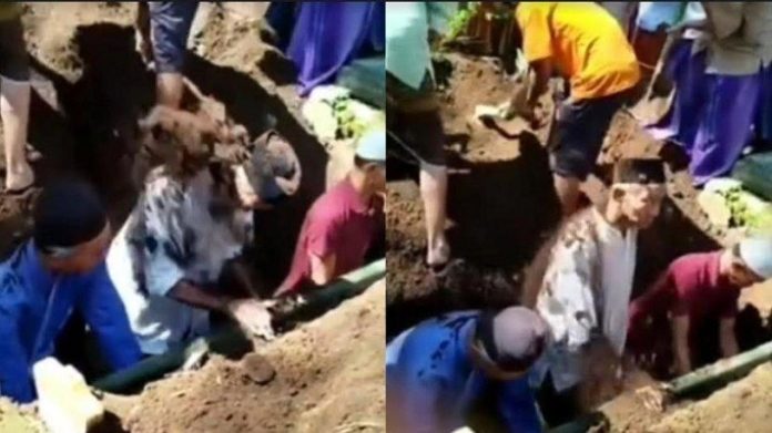 Video Viral Kakek Dilempar Tanah