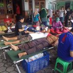 Kegiatan donor darah selama bulan Ramadan yang dilakukan PMI Kota Mojokerto di Betro, Mojokerto. Foto : Fio Atmaja