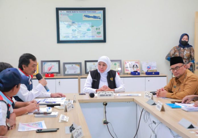 Antisipasi Lonjakan Pemudik, Gubernur Khofifah Tinjau Kesiapan Tol Paspro Gending Probolinggo