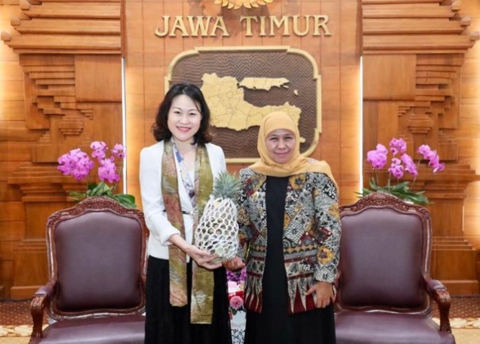 Terima Dubes RRT untuk ASEAN, Gubernur Khofifah Bahas Peningkatan Kerjasama di Bidang Pedidikan dan Teknologi Pertanian