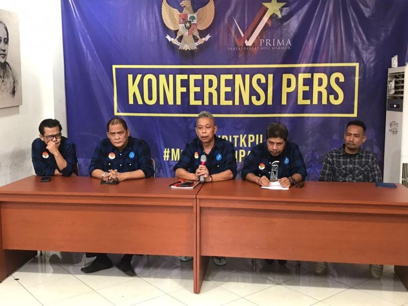 Konferensi pers Partai Rakyat Adil Makmur (Prima),