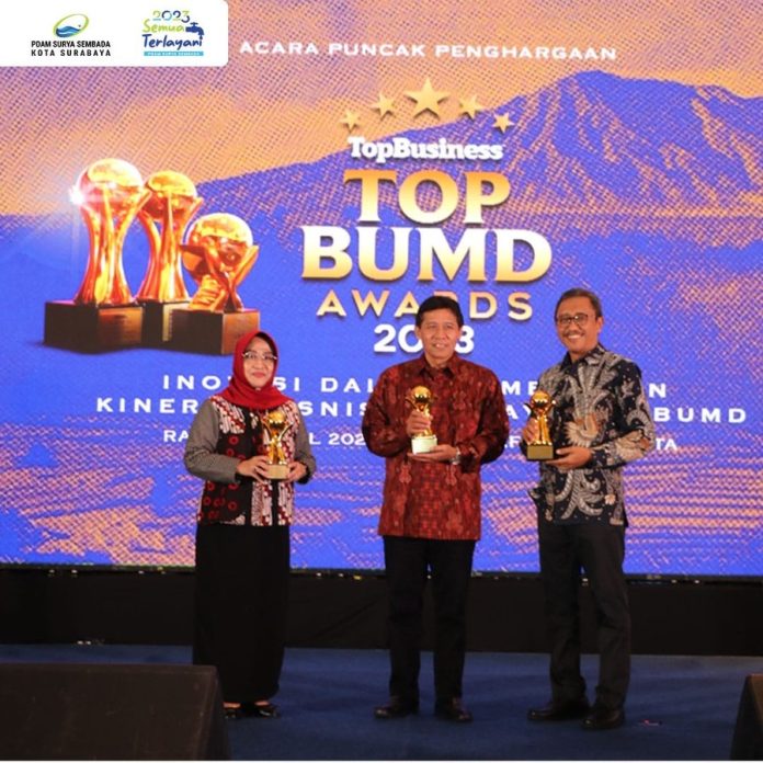 BUMD Kota Surabaya Raih 5 Penghargaan Top BUMD Award 2023 di Jakarta