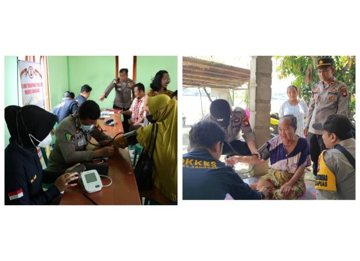 Polres Sanggau Gelar Pelayanan Kesehatan Gratis Melalui Klinik Terapung