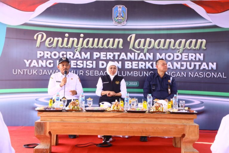 Gubernur Khofifah Tinjau Inovasi Pertanian di Ngawi Yang Tegabung Poktan Sari III