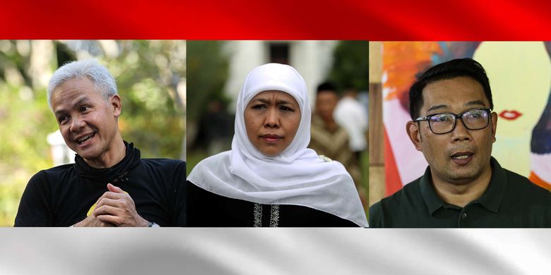 Gubernur Jawa Tengah Ganjar Pranowo, Gubernur Jawa Timur Khofifah Indar Parawansa, Gubernur Jawa Barat Ridwan Kamil