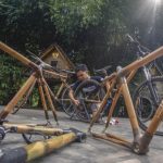 proses pembuatan sepeda bambu