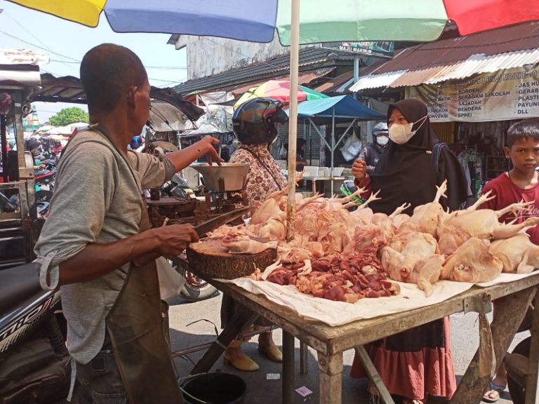 Pedagang ayam di Pasar Tanjung Anyar Kota Mojokerto