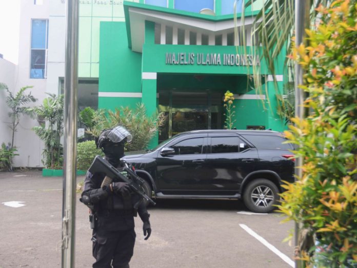 Suasana setelah insiden penembakan di Kantor MUI Jakarta (2/5/2023).