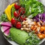 ilustrasi makanan tinggi serat