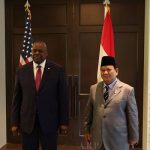 Prabowo Bertemu Lloyd J Austin III di Singapura, Bahas Kerja Sama Pertahanan.