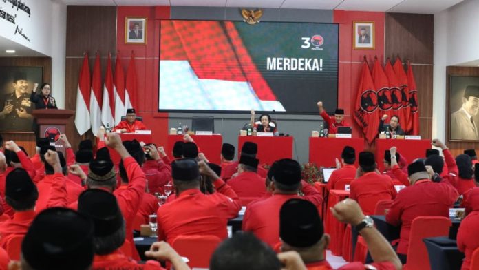 Rakernas III PDIP di di Sekolah Partai DPP PDIP, Jakarta (6/6/23).