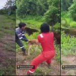 Viral Video Tiga Pria Lempar Anjing Hidup-hidup untuk Makanan Buaya, Aksi Biadab Bikin Warganet Geram