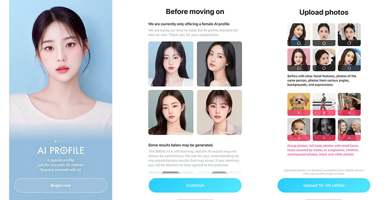 Cara Pakai Snow AI Profile Filter