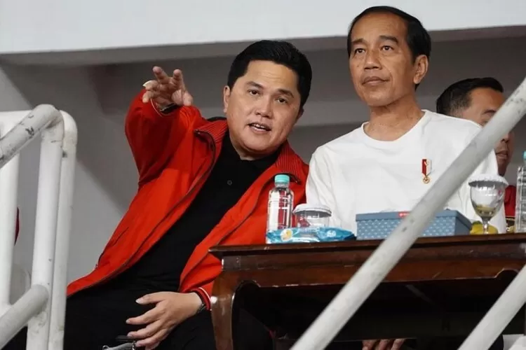 Presiden Joko Widodo (Jokowi) dan Ketua Umum PSSI Erick Thohir