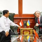 Duta Besar (Dubes) Ukraina untuk Indonesia Vasyl Hamianin menemui Prabowo pada Senin 5 Juni 2023.