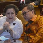Ketua Umum PAN Zulkifli Hasan (Zulhas) dan Ketua Umum PDIP Megawati Soekarnoputri