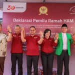Komisi Nasional Hak Asasi Manusia (Komnas HAM) mendeklarasikan Pemilihan Umum (Pemilu) 2024 ramah HAM