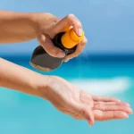 ilustrasi sunscreen spray