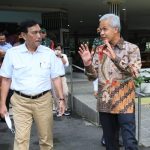 Menko Marves Luhut Binsar Pandjaitan dan Gubernur Jawa Tengah Ganjar Pranowo