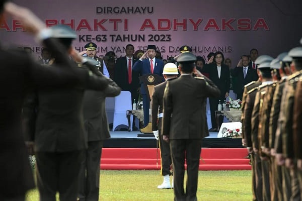 Presiden Jokowi Hadiri Upacara Peringatan Hari Bhakti Adhyaksa