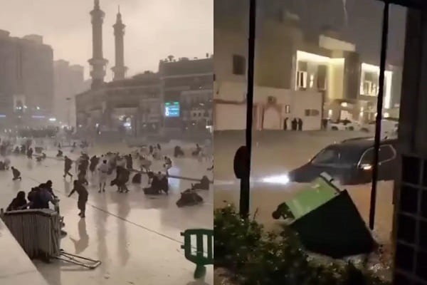 Hujan Badai Melanda Mekkah Arab Saudi
