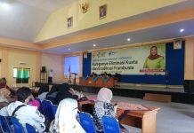 Sosialisasi dan Gerakan Masyarakat Kampanye Eliminasi Kusta dan Eradikasi Frambusa di Gedung PGRI Kabupaten Situbondo, Jawa Timur (18/8/2023).