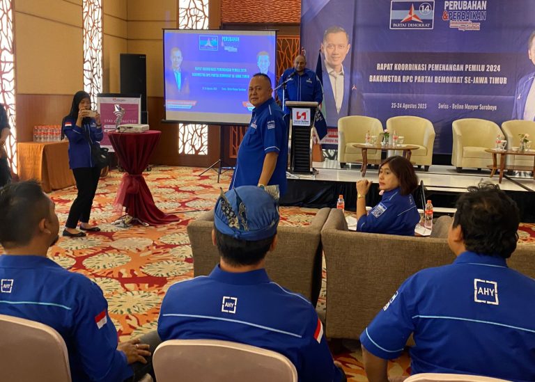 Rapat Koordinasi Bakomstra Demokrat Jatim di Surabaya, Rabu 23/8/2024.