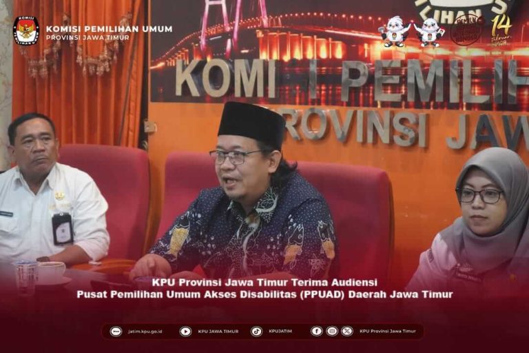 KPU Jatim Audiensi dengan Fungsionaris PPUAD, Bahas Isu Aksesibilitas Pemilu 2024 Bagi Penyandang Disabilitas