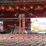 Presiden Jokowi Saksikan Pemecahan Rekor Pergelaran Angklung Terbesar di Dunia, Diikuti 15.110 Peserta.